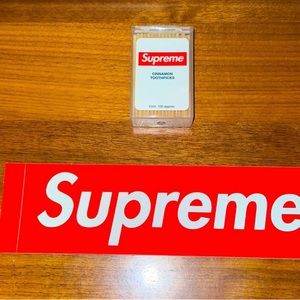 Supreme toothpicks and sticker